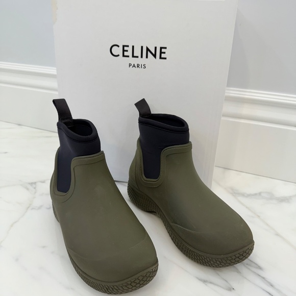 Celine Rubber Rain Boots size 7/37 - Picture 1 of 7